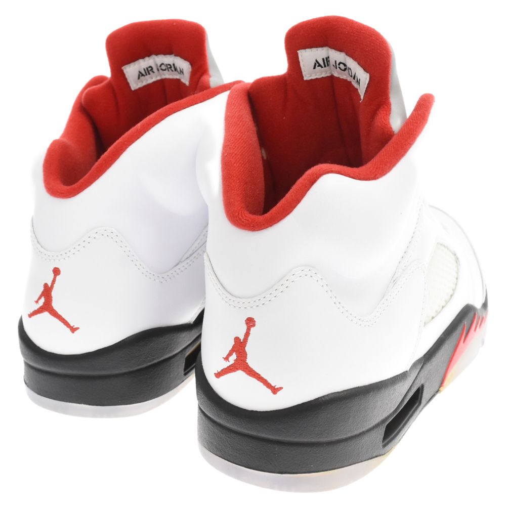 NIKE (ナイキ) 【観賞用】AIR JORDAN 5 RETRO WHITE/FIRE RED-BLACK 