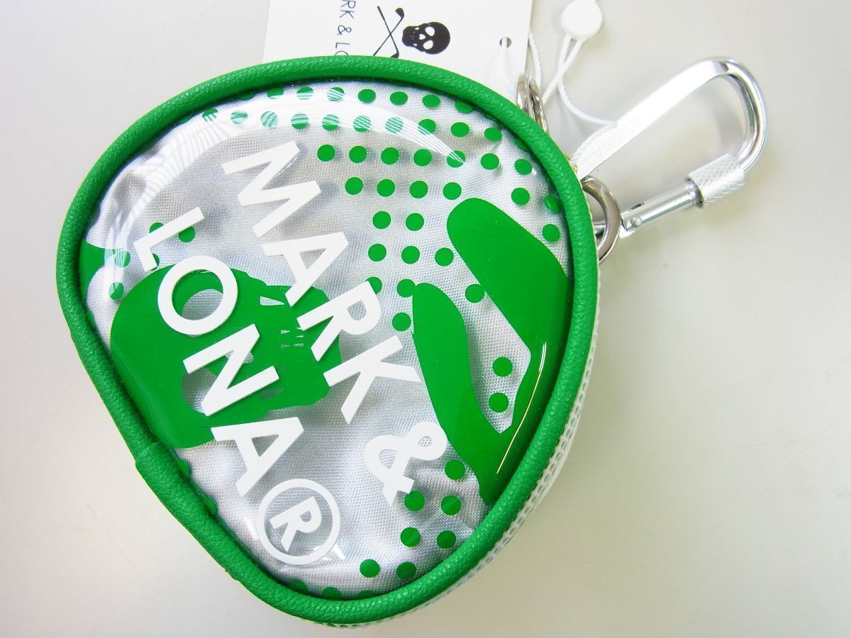 【MARK & LONA】サークルスカルバッチ モコモコゴルフポーチボールケース MARK & LONA】サークルスカルバッチ モコモコゴルフポーチボールケース