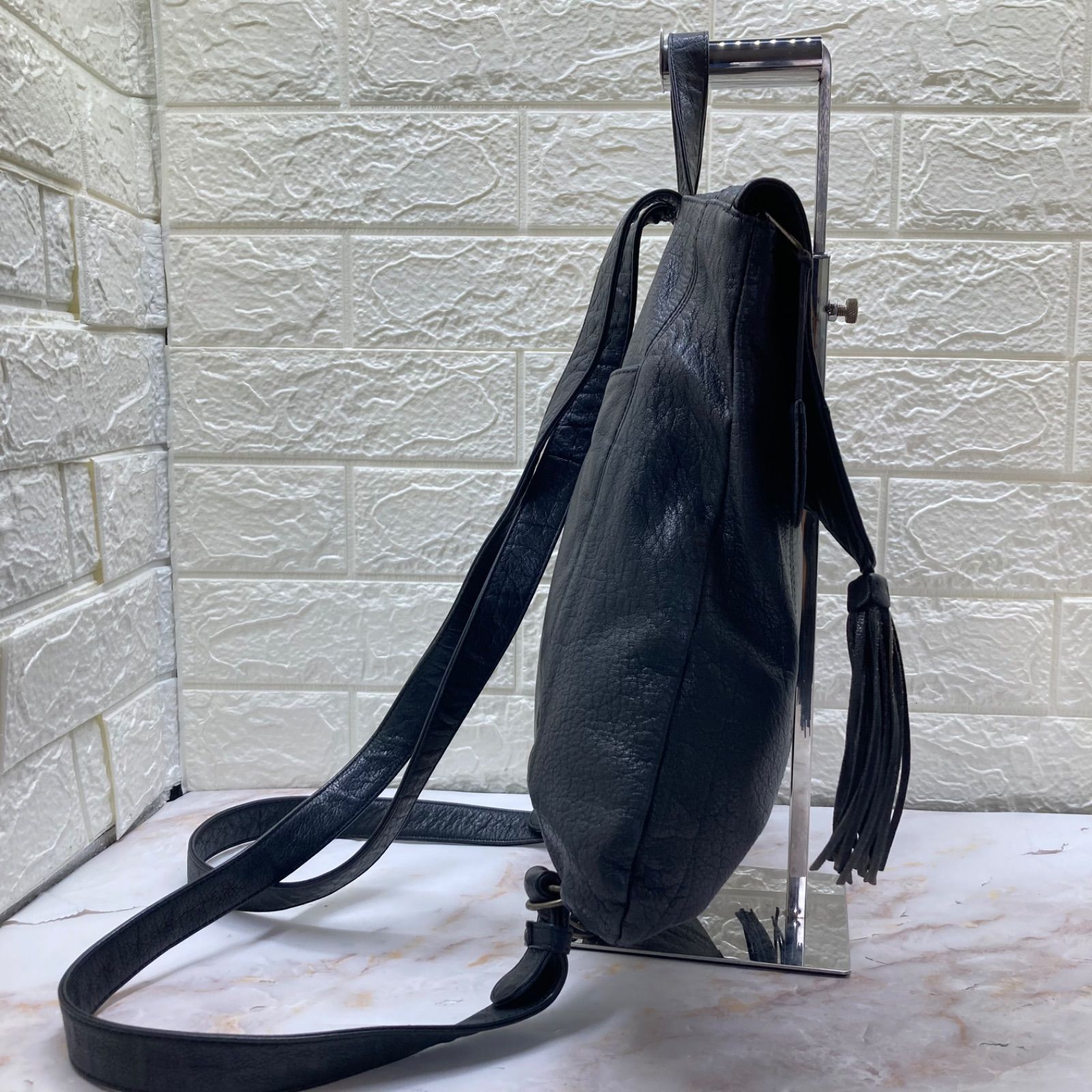 【極美品】IBIZA　ナイロンリュック　ブラック　完売カラー 極美品】IBIZA クローバーデザイン リュック ナイロン 自立 日本