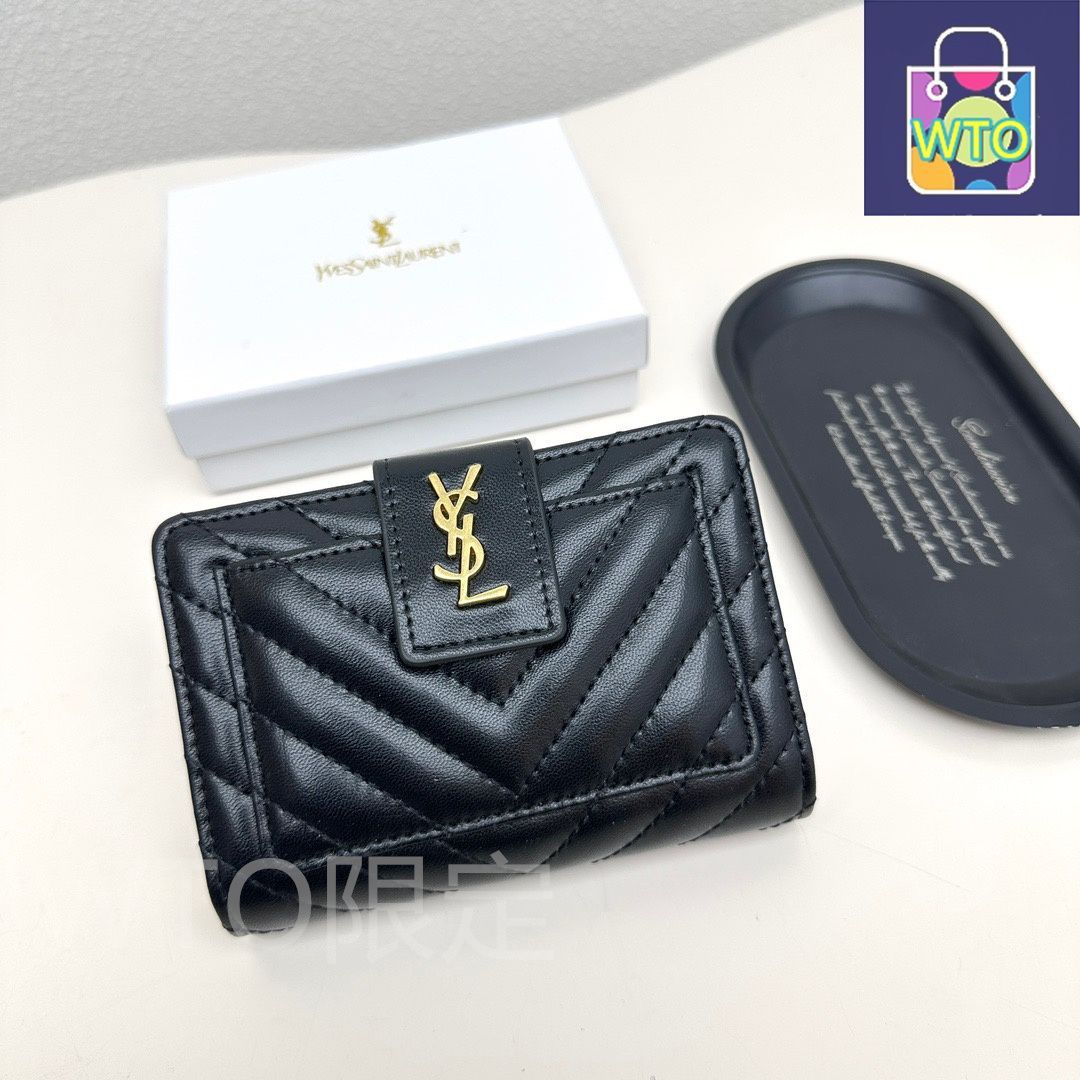 今日 YSL Saint Laurent サン ローラン ミニ財布シリーズ 頭層の小羊皮を使用