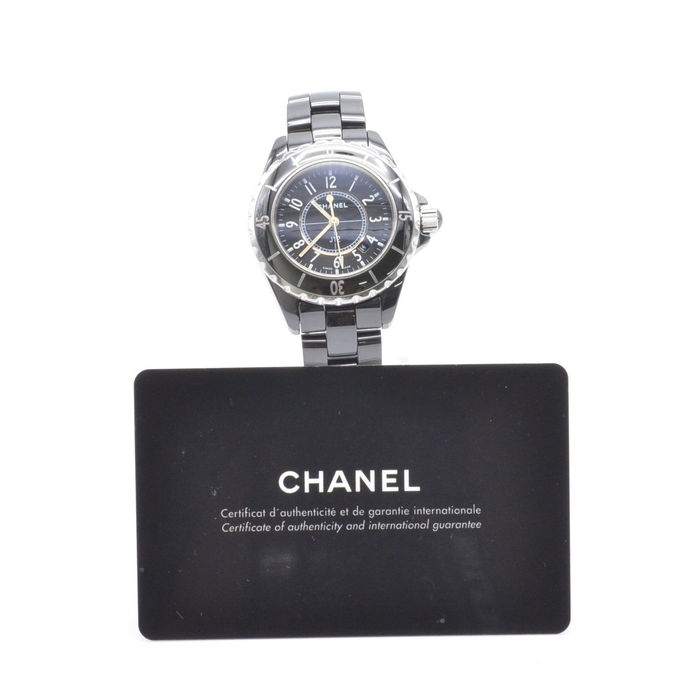 CHANEL シャネル J12 H0682 クォーツ QZ 33ミリ ブラック文字盤 