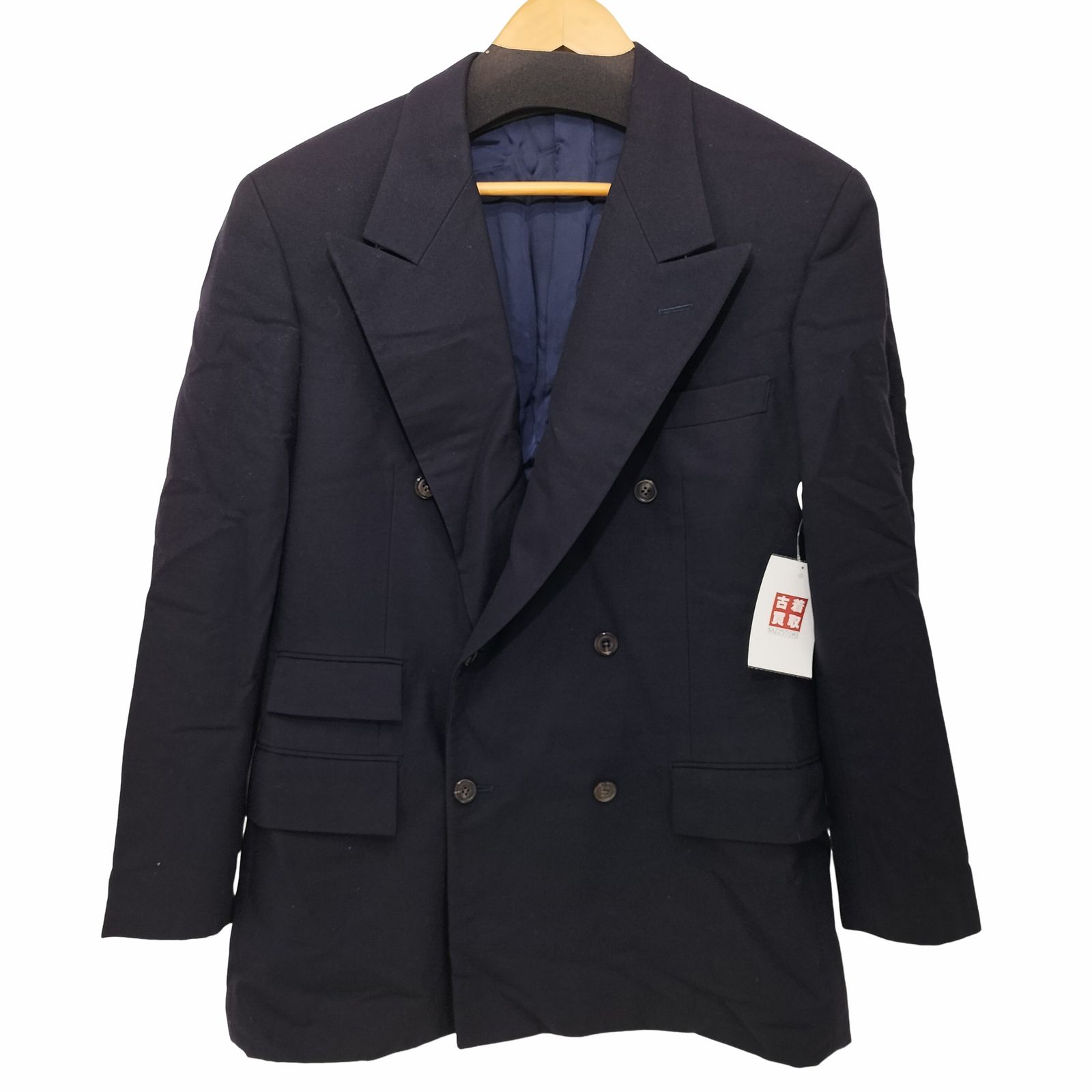 USED古着(ユーズドフルギ) 斜めポケット ダブルブレスト レザージャケット 