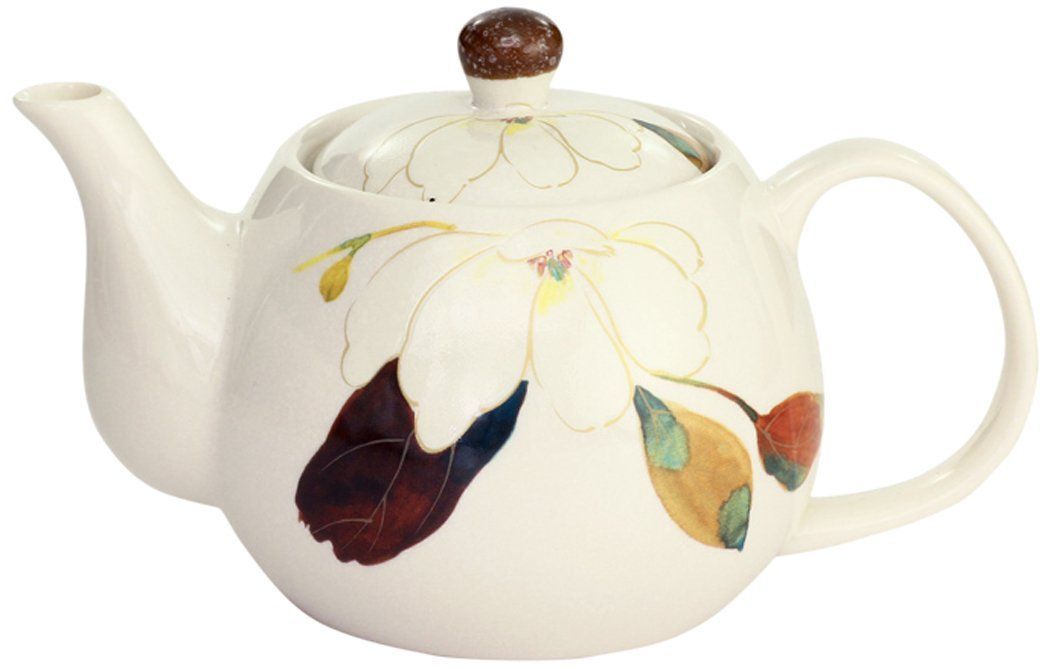 【人気商品】12ヶ月ポット セラミック藍 花かいろう 2月 木蓮 約φ11.5×11.7cm