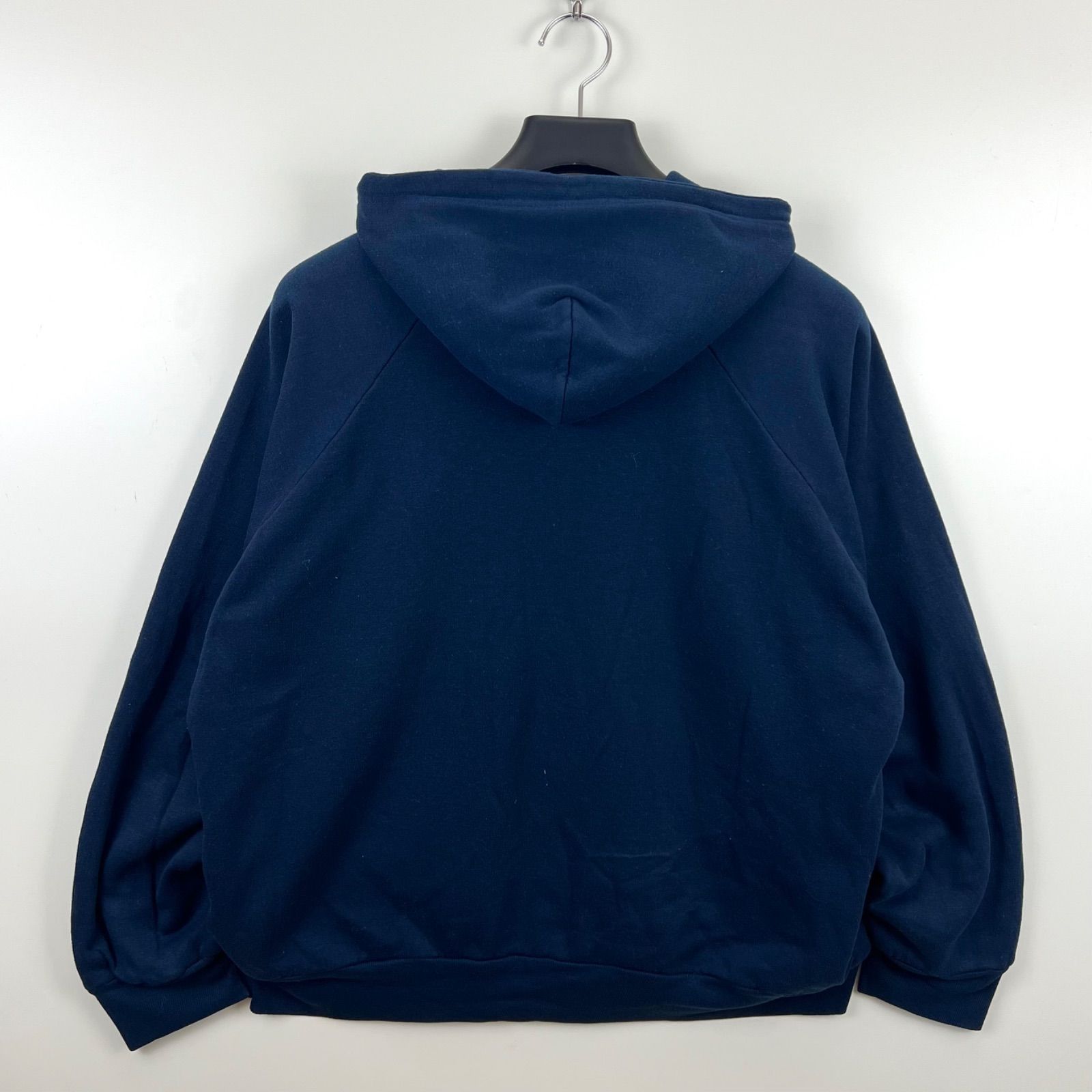 ナス紺ダブルフェイスジップパーカー 70s sportswear USA SPORTS AFIELD 70s USA VTG double face zip hoodie L スポーツア
