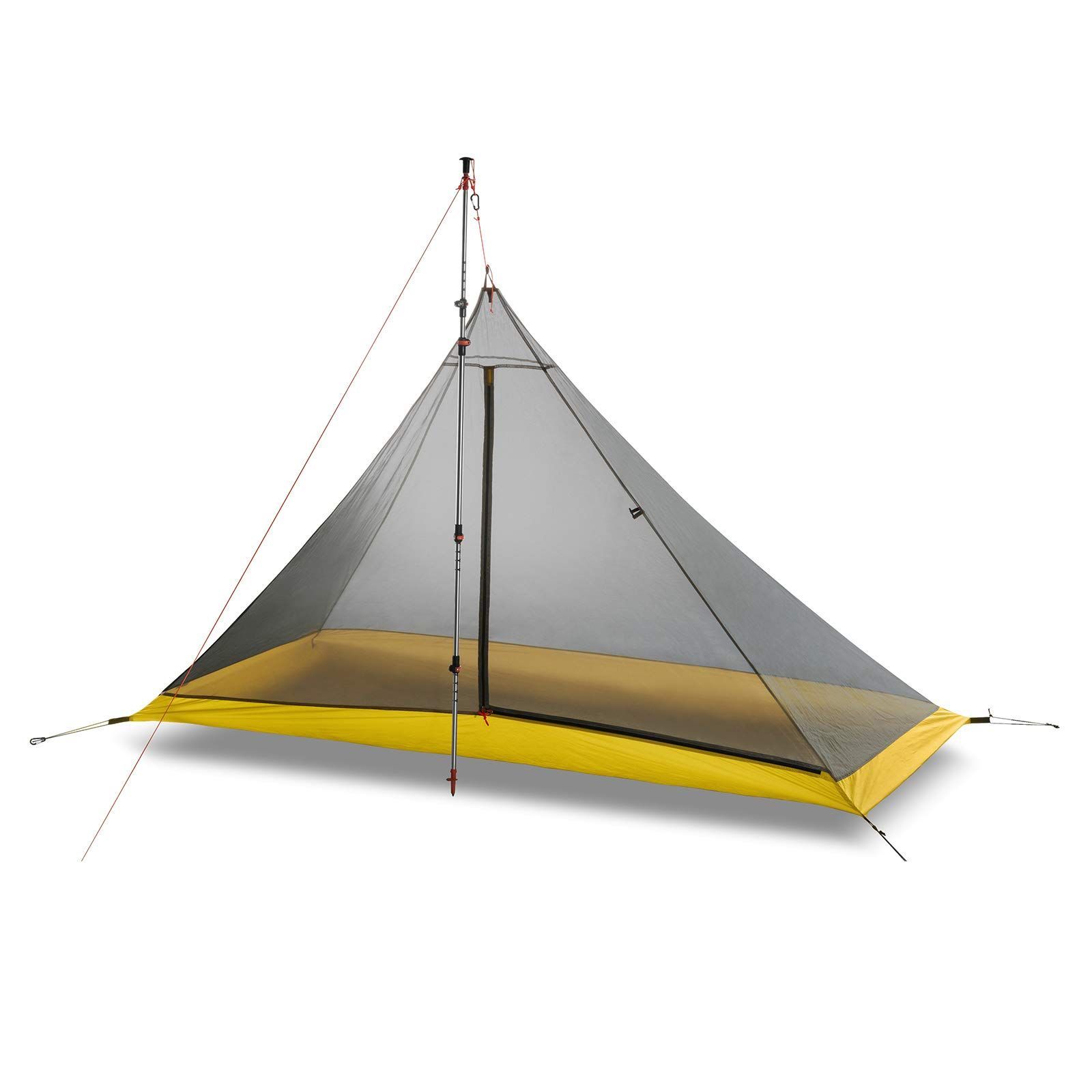 1~2人用 インナーテント キャンプ 蚊帳 モスキートネット 一人用テント メッシュテント 低荷重テント 登山 超軽量 通気性 設営簡単 ペグ付き ポール別売