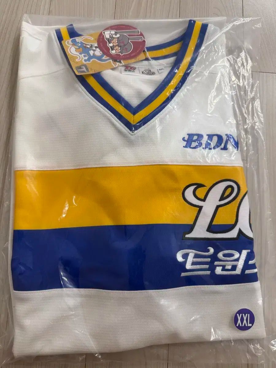 2XL 빠더너스 x LGツインズ 1980 ベースボール ジャージ ブルー イェロー