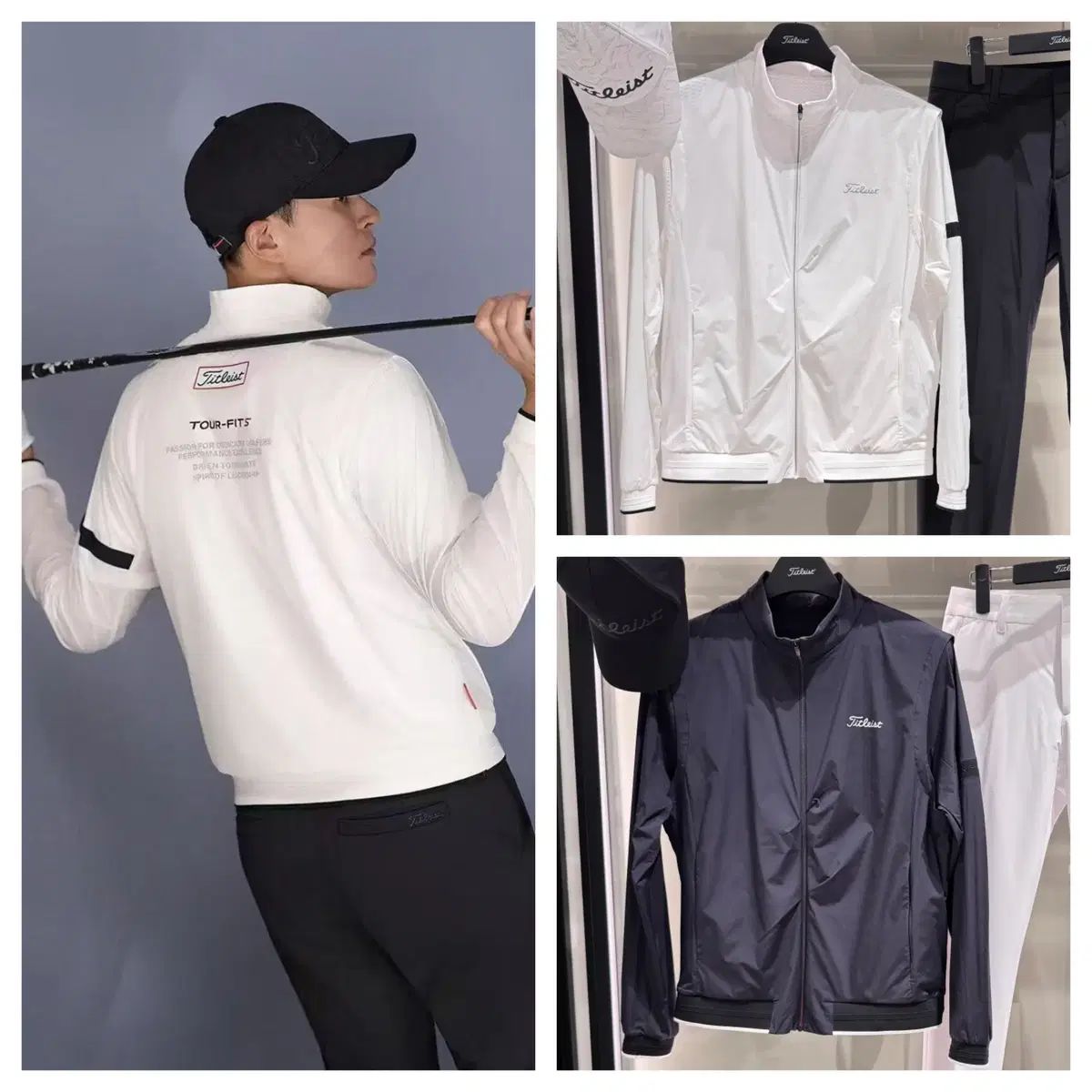 Titleist ゴルフジャケットメンズ ジップアップジャケット 新品未使用 TITLEIST タイトリスト ジップジャケット グレー系 L ゴルフ