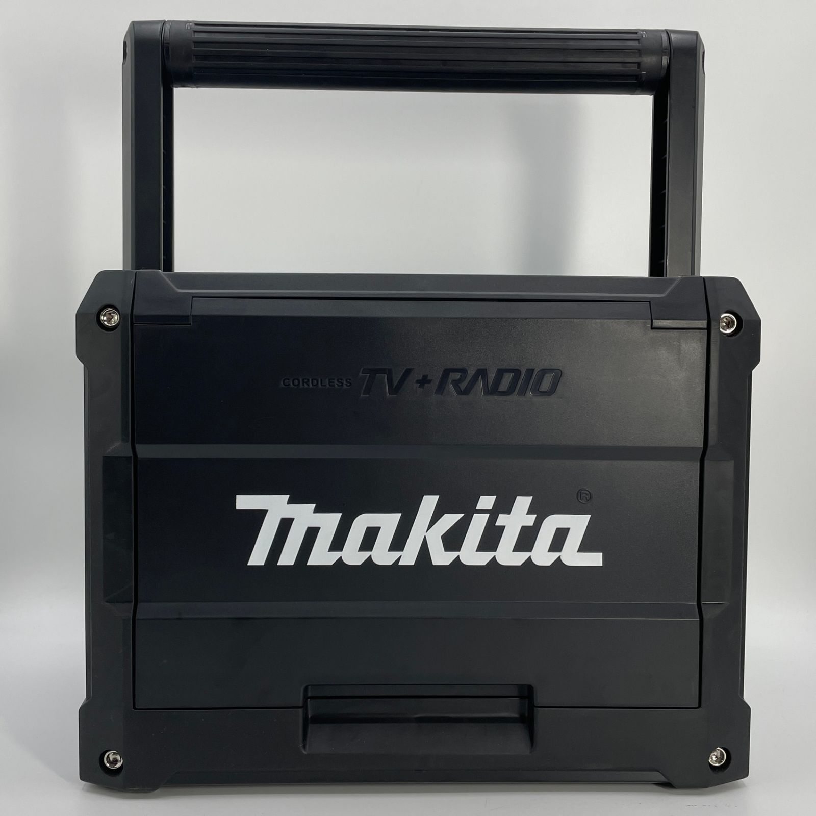 マキタ 充電式ラジオ付きテレビ TV100 AM FM放送 Bluetooth接続 現場ラジオ 防災 有線 バッテリー稼働 動作 済み ブルー