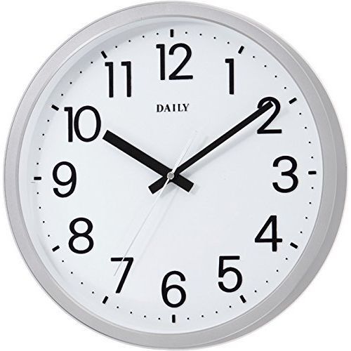 まとめ買い）DAILY 掛け時計 フラットフェイスDN 文字見やすいシンプル