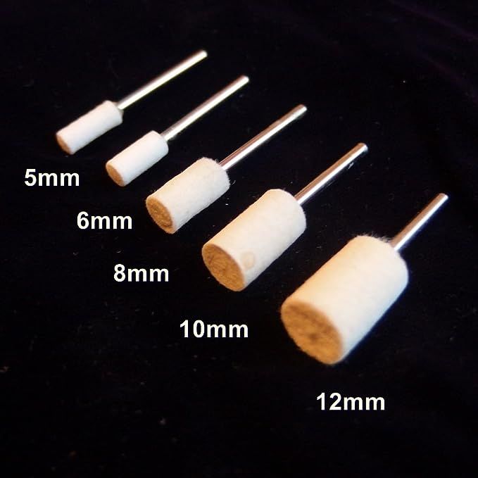 精密 フェルト バフ 軸径 3mm 研磨 鏡面 仕上げ 円柱 砲弾 型 各サイズ