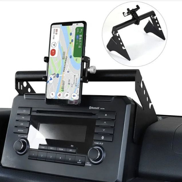 2018年以降 ジムニー JB64 JB74 免穴取付け 金属製スマホホルダー 車内スマホスタンド 滑り止め設計 カスタムパーツ
