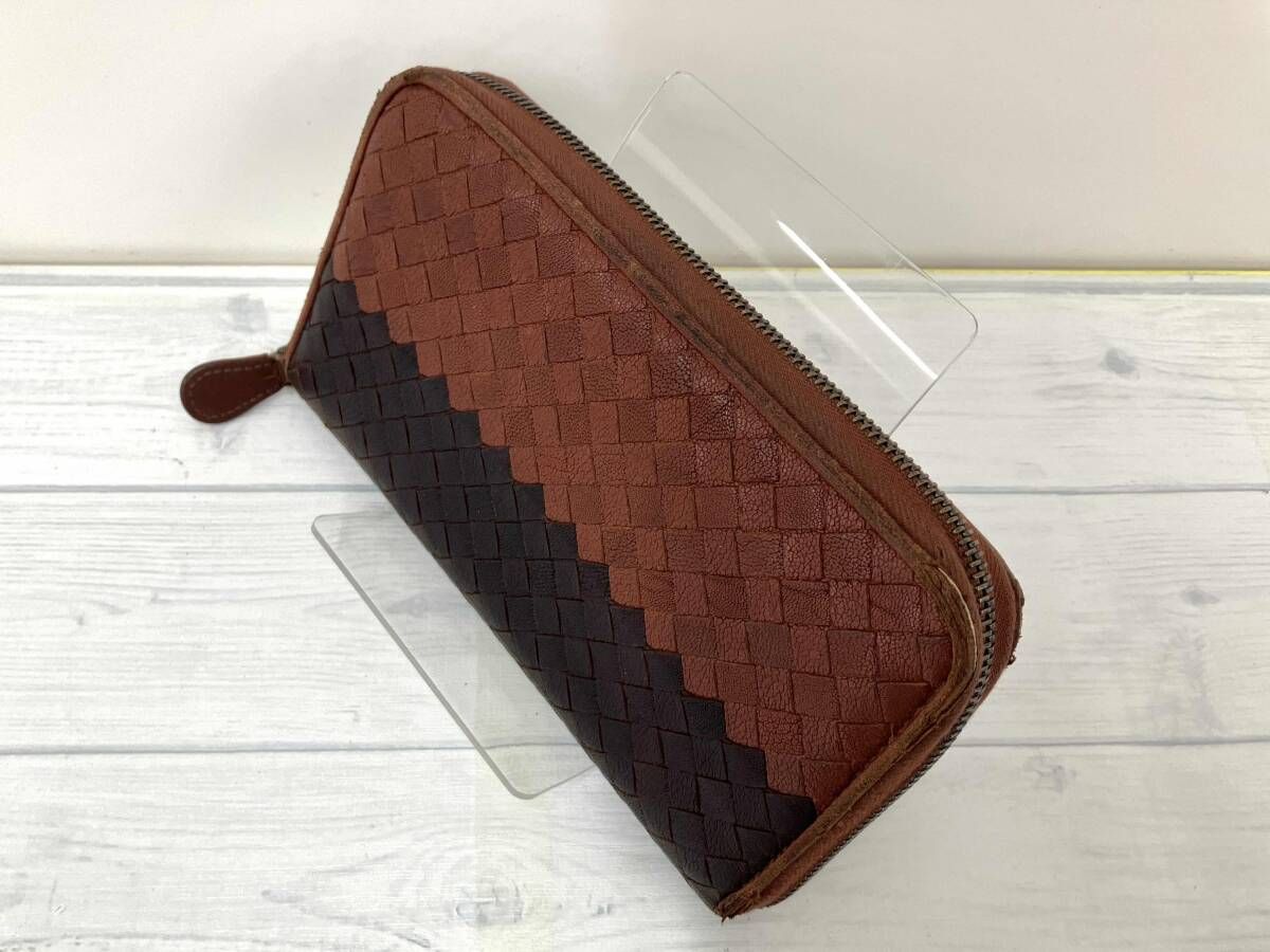 価格 BOTTEGA VENETA ボッテガべネタ イントレチャート ラウンドファスナー長財布