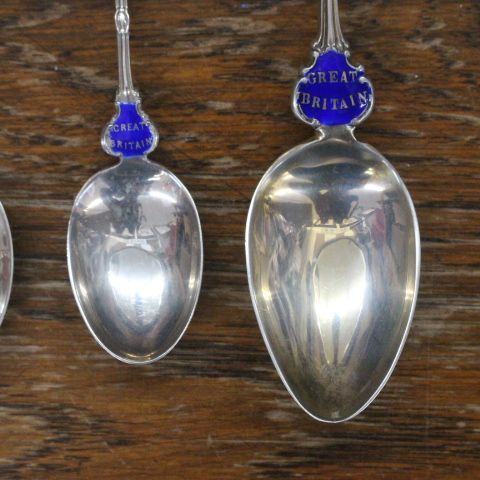 イギリス製 アンティーク 純銀 スターリングシルバー スプーン 4本