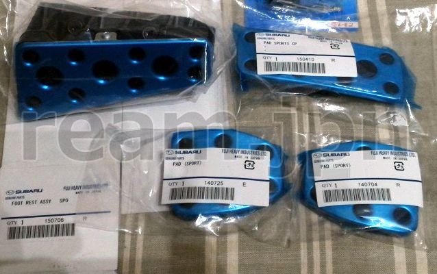 新品 スバル純正 インプレッサ WRX STI アクセルペダル ブレーキペダル クラッチペダル フットレスト 4個 アルミペダル Impreza Pedal JDM