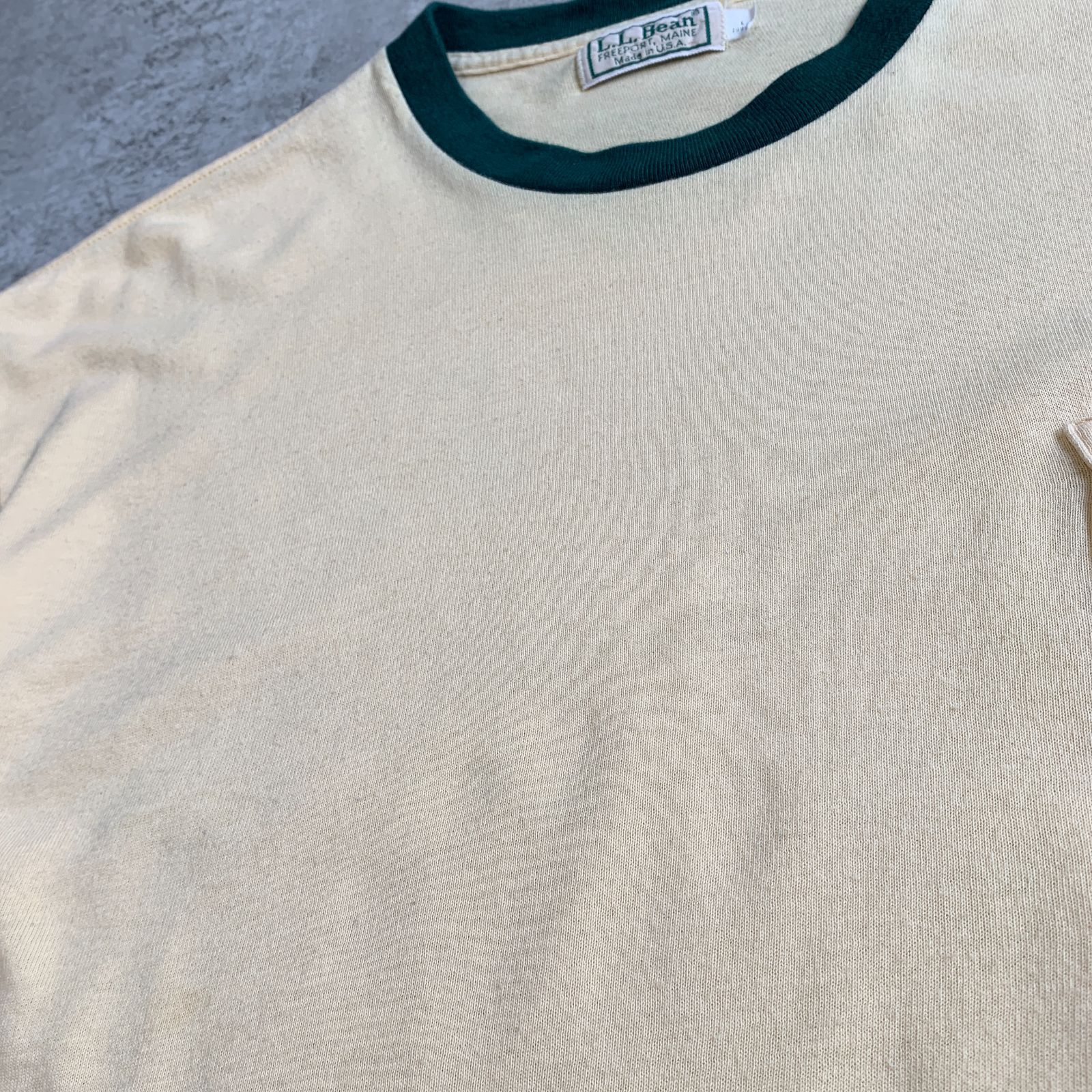 80s USA製 L.L.Bean Ringer Long sleeve T-shirt エルエルビーン 