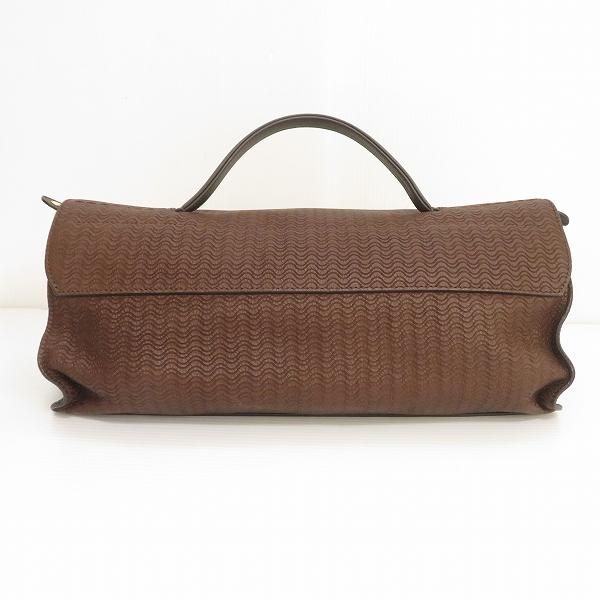 anb ザネラート ZANELLATO ハンドバッグ ショルダーバッグ こげ茶 2WAY 