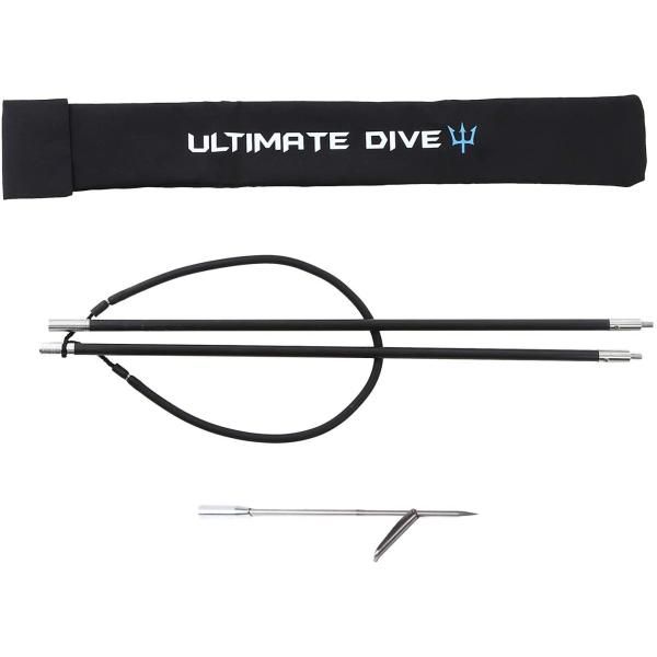 Ultimate Dive (アルティメットダイブ) スピア 3又 パラライザー SUS340 使用 軽量 防サビ グラスファイバー製 (3 Ultimate Dive アルティメットダイブ 銛先 セット 180cm