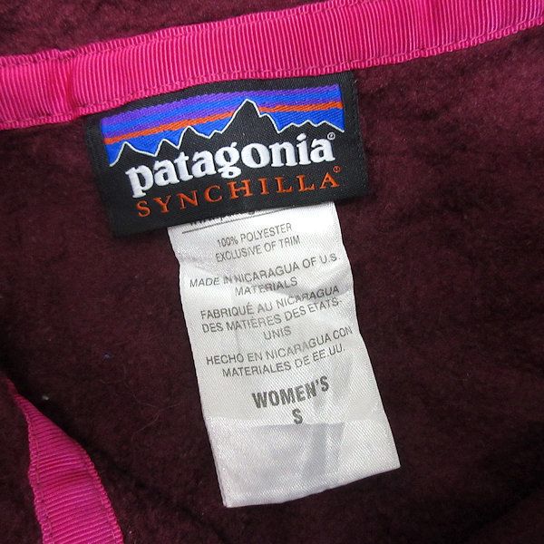 D■パタゴニア/PATAGONIA シンチラスナップT 25455FA14 フリースプルオーバー■エンジ ピンク【S】LADIES/97【中古】