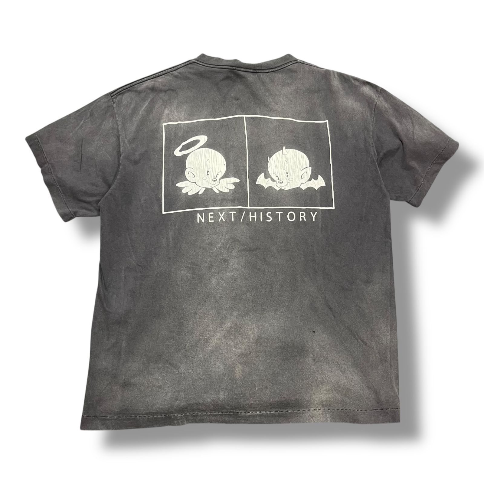 SAINT MICHAEL 24SS SS TEE / BAA / BLACK ヴィンテージ加工 Tシャツ