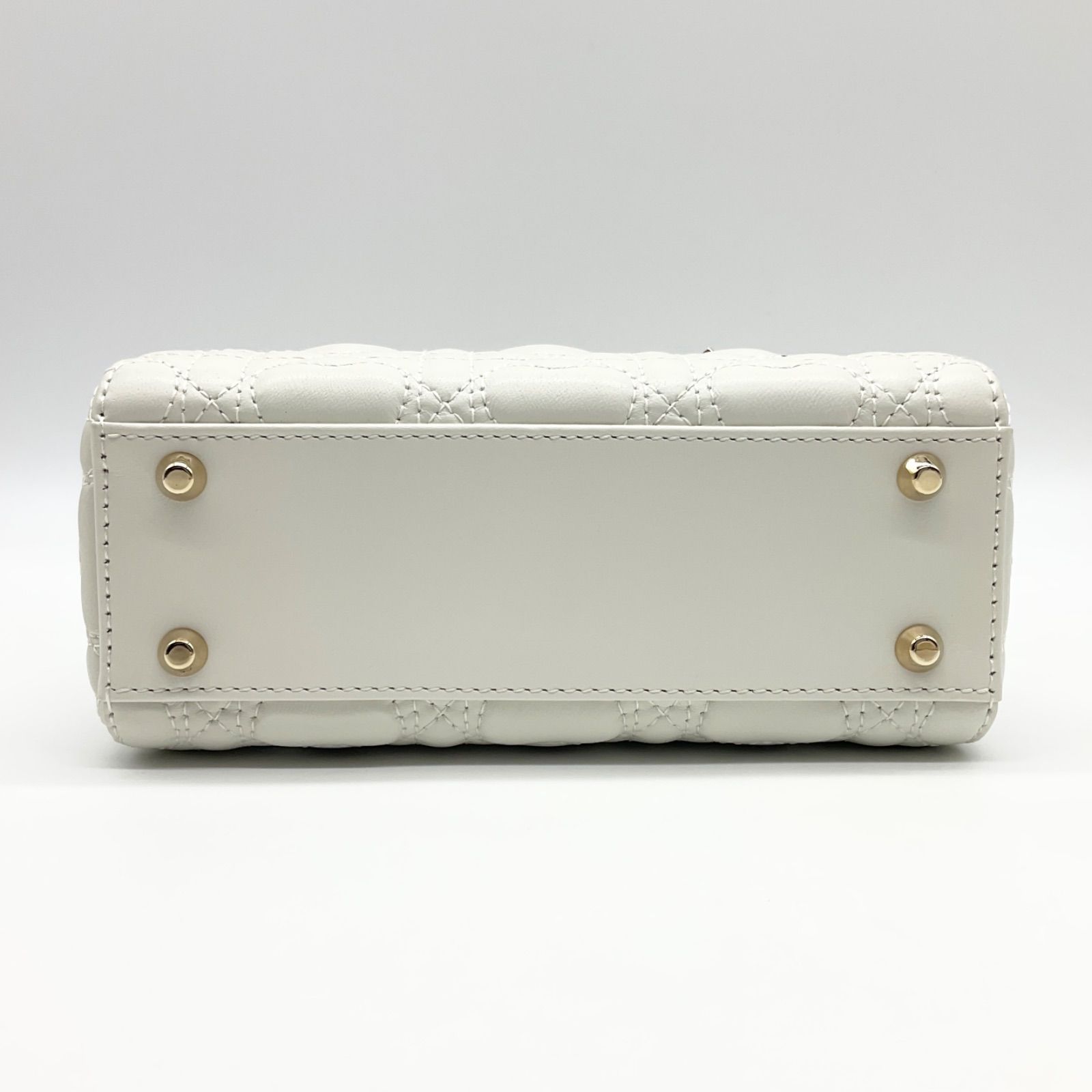 美品　LadyDior レディディオール ミディアム　ラムスキン　ホワイト DIOR | Lady Dior My ABCDior バッグ スモール カナージュ