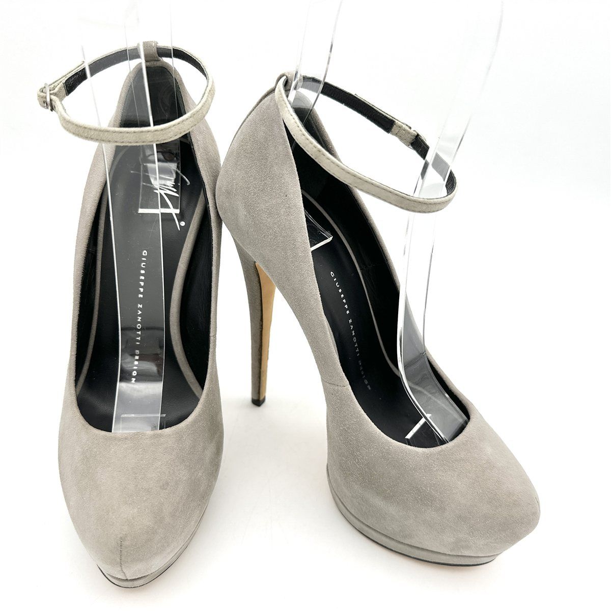 □新品級□ GIUSEPPE ZANOTTI 厚底ハイヒール スエード 厚底