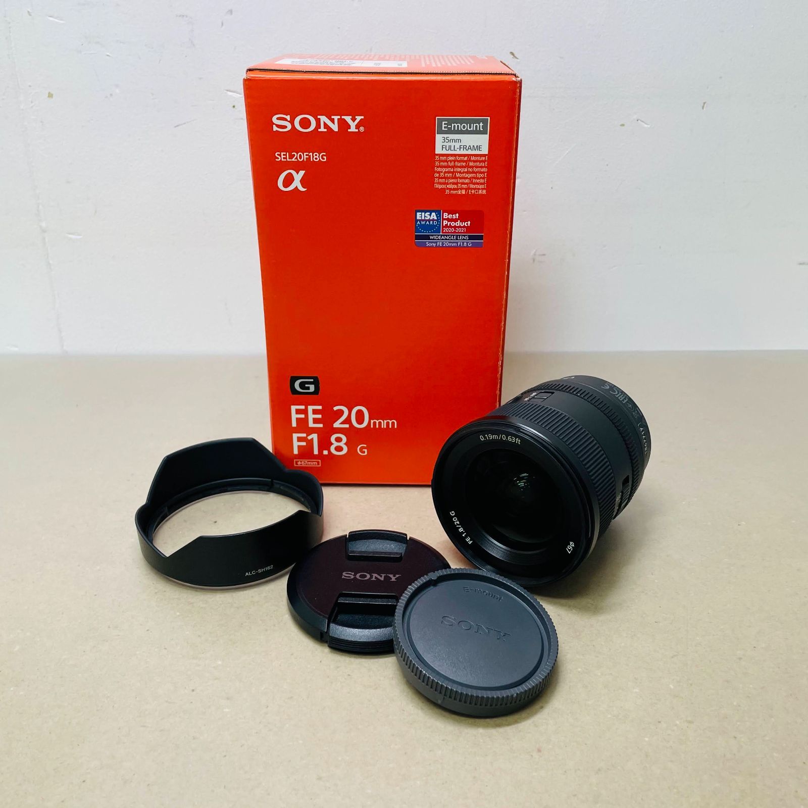 SONY FE1.8/20 G Eマウント レンズ 箱有り 付属品全て有り 美品 SONY