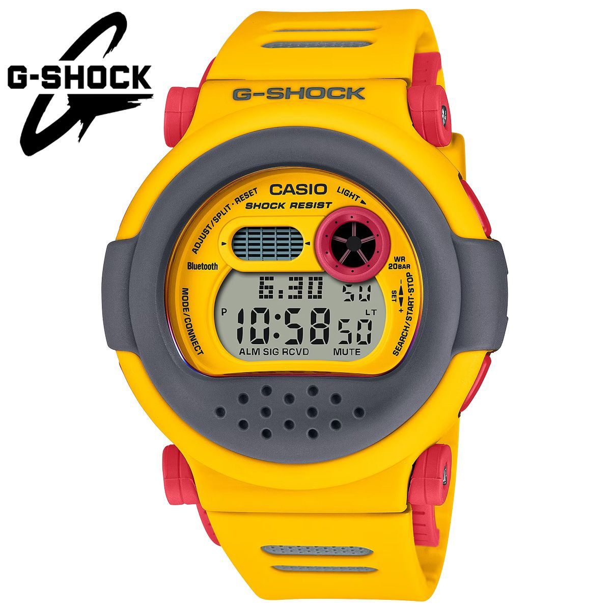 CASIO カシオ G-shock ジーショック G-B001MVE-9 ジェイソン DW-001シリーズ スマートウォッチ Bluetooth スマートフォンリンク デジタル メンズ 男性 イエロー ジェイソンカラー 黄色 同型：G-B001MVE-9JR