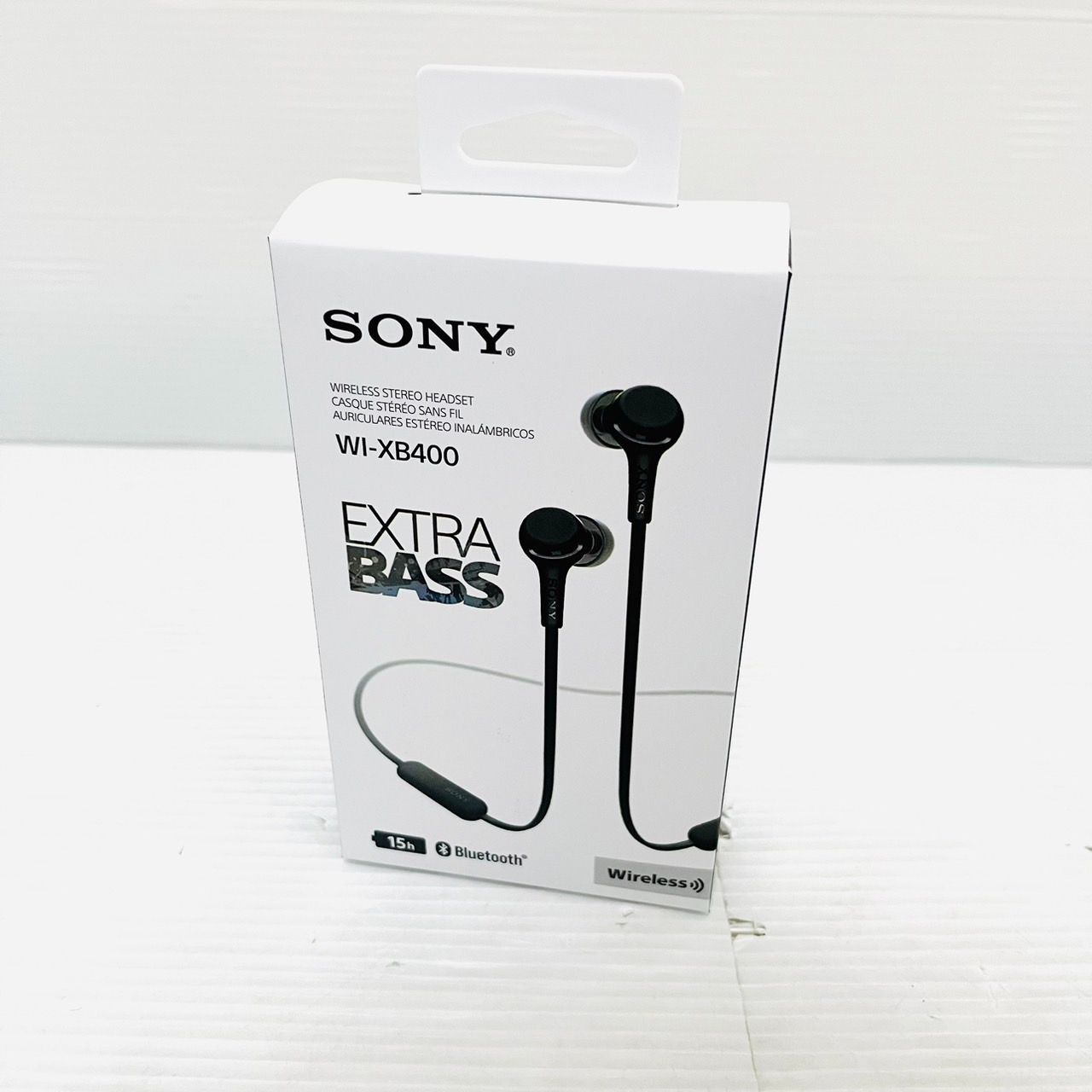 Sony WI-XB400 Extra Bass Auriculares Inalámbricos Intraurales Con Micrófono Para Llamadas De Teléfono, Azul