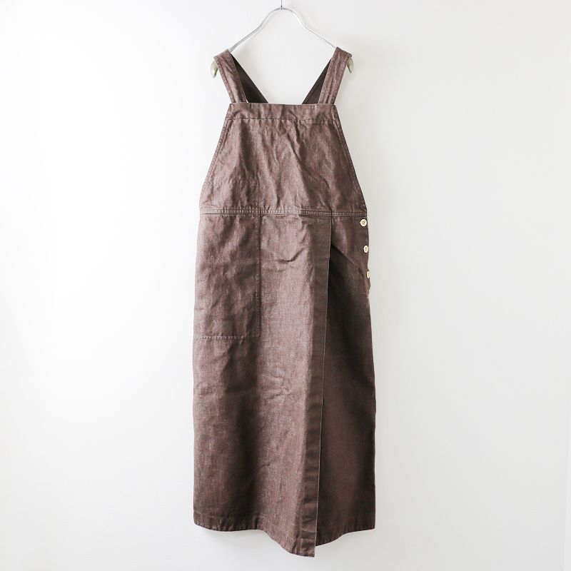 美品 ドゥロワー Drawer ブラウンデニムジャンパースカート 38  