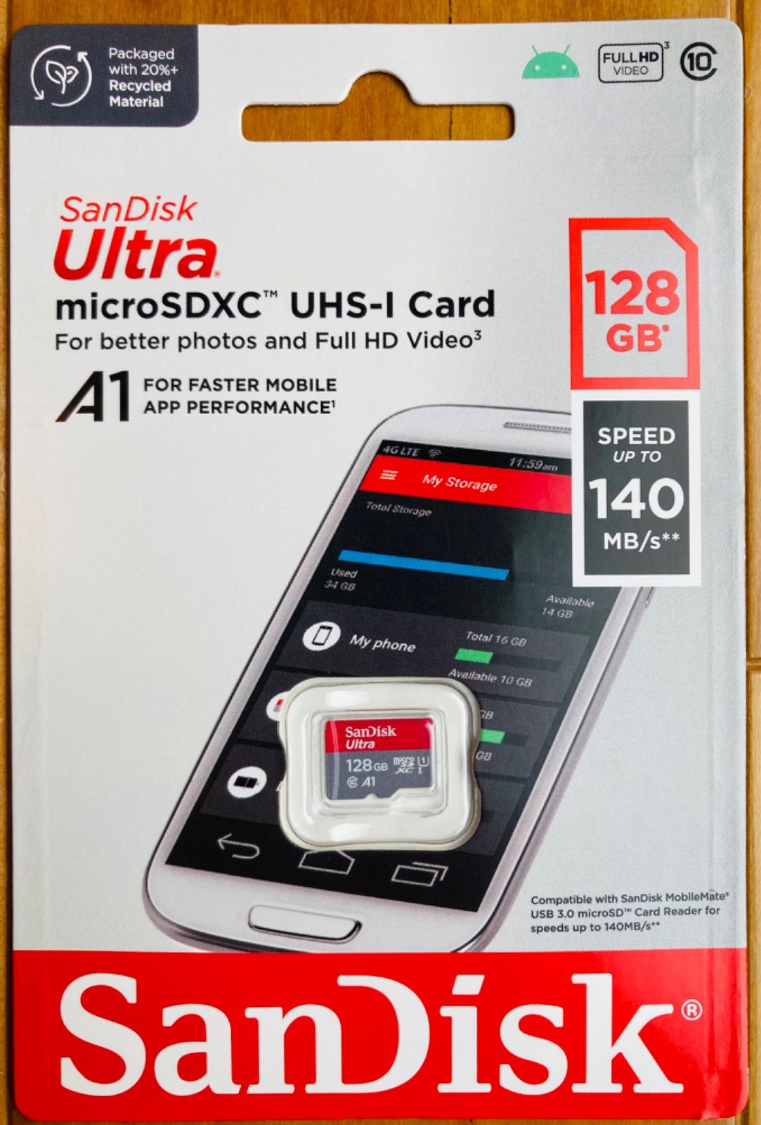 在庫限り SanDisk microSD 32GB マイクロSDカード 2枚100M 秒