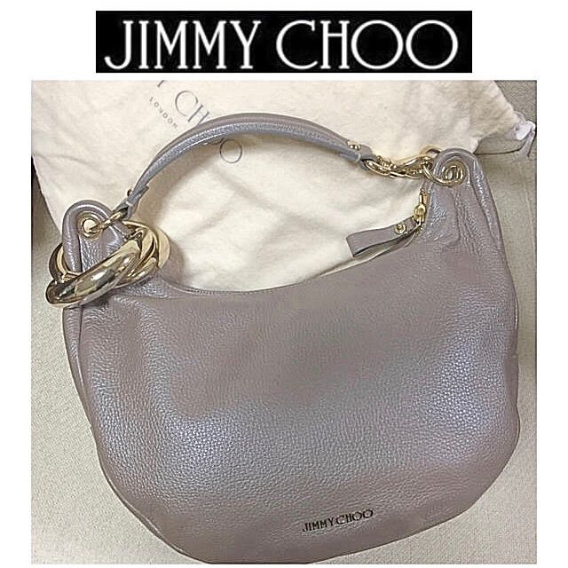 【美品】JIMMY CHOO SOLARショルダー☆ソーラーS カーフレザー