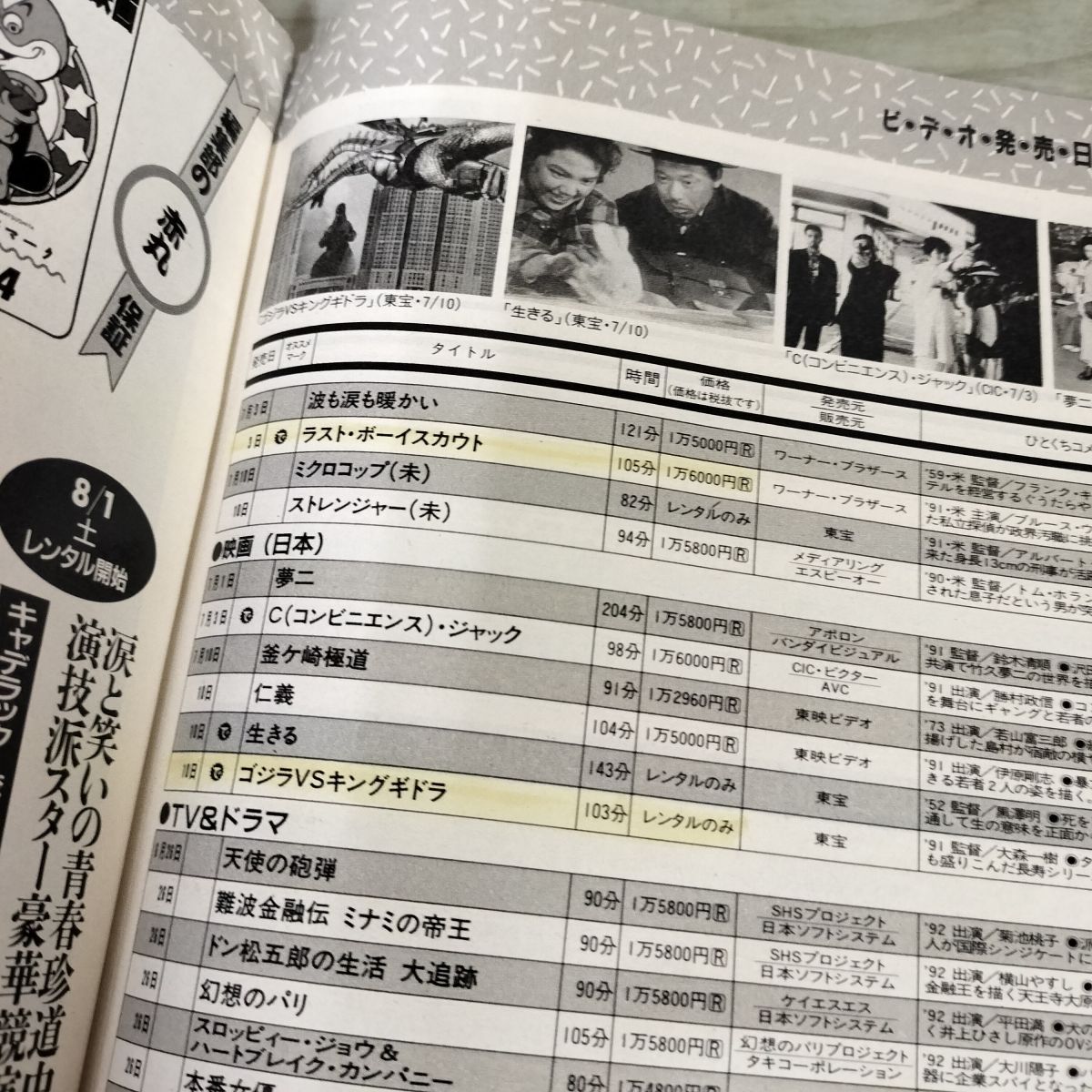 計61冊 不揃い ビデオでーた 1989年~1992年 バックトゥザフューチャー ターミネーター２ ツイン・ピークス ロボコップ 040070 計61冊 不揃い ビデオでーた 1989年~1992年 バック