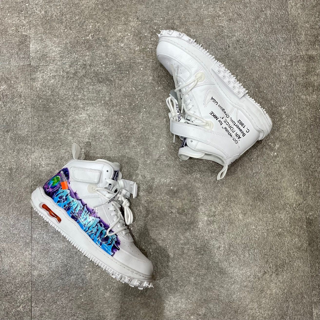 NIKE AIR FORCE 1 MID SP LTHR OFF-WHITE dr0500-100 コラボ エア 