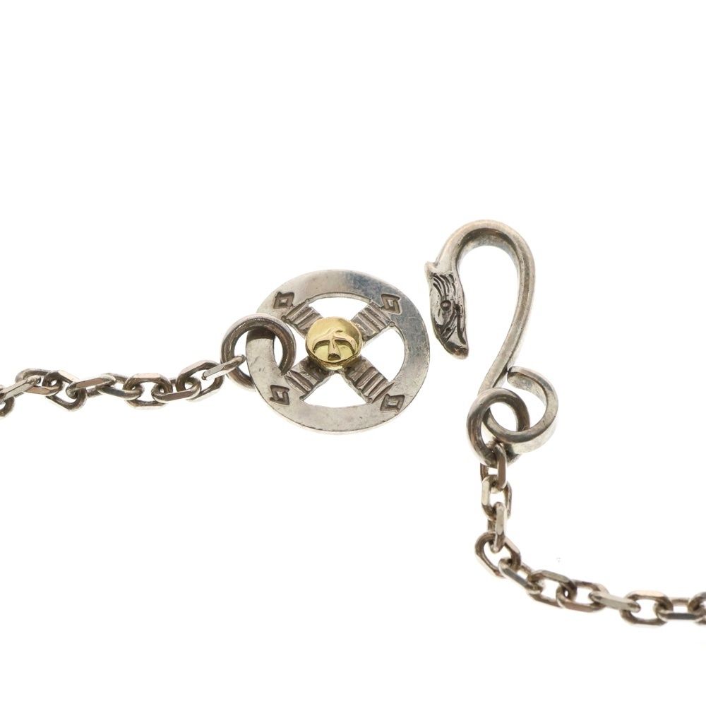 ゴローズ ホイール付き細角チェーン ネックレス メンズ 細角