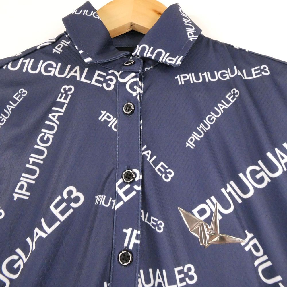 美品 1PIU1UGUALE3 ウノピュウノウグァーレトレ GST182 113 GOLF S/S POLO RANDOM 1PIU1UGUALE3 LOGO ポロシャツ I S ポリエステル100％ ゴルフ 半袖 レディース HM774A90 美品 1PIU1UGUALE3 ウノピュウノウグァーレトレ GST182 113 GOLF
