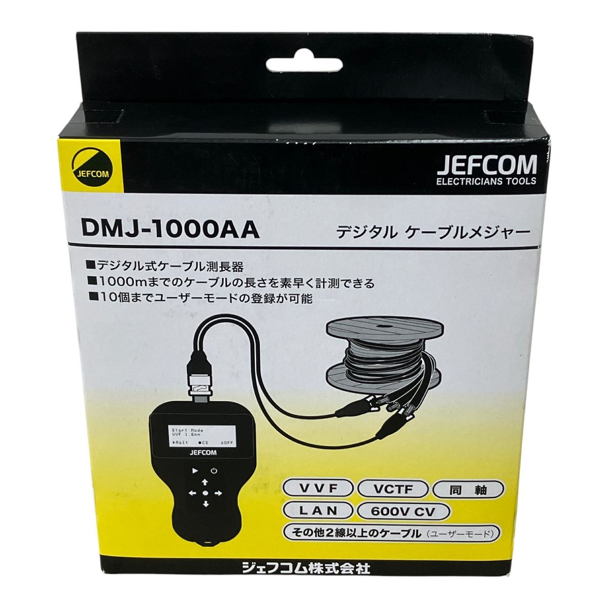 JEFCOM ジェフゴム デジタル ケーブルメジャー 測長機 1000m DMJ-1000AA M10505503