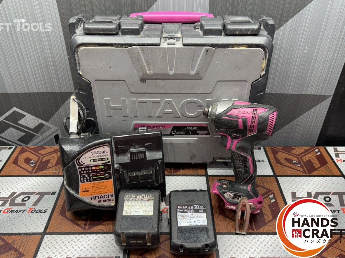 〇ハイコーキ HiKOKI 日立工機 WH18DDL コードレスインパクトドライバ バッテリ×2 14.4|18V 充電器付き ハンズクラフト佐賀