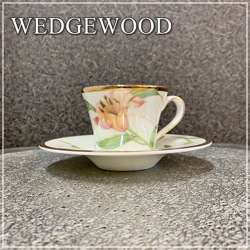 廃盤 ウェッジウッド エンチャンテッドガーデン WEDGWOOD ENCHANTED GARDEN カップ-ソーサー 1客 花柄 金彩 オシャレ C|S 碗皿 ウエッジウッド 英国 RU0707-1