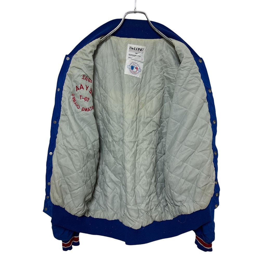 【DeLONG】 90s USA製 レンジャーズ 中綿入りスタジャンS-3113 DeLONG】 90s USA製 レンジャーズ 中綿入りスタジャンS-3113 - メルカリ