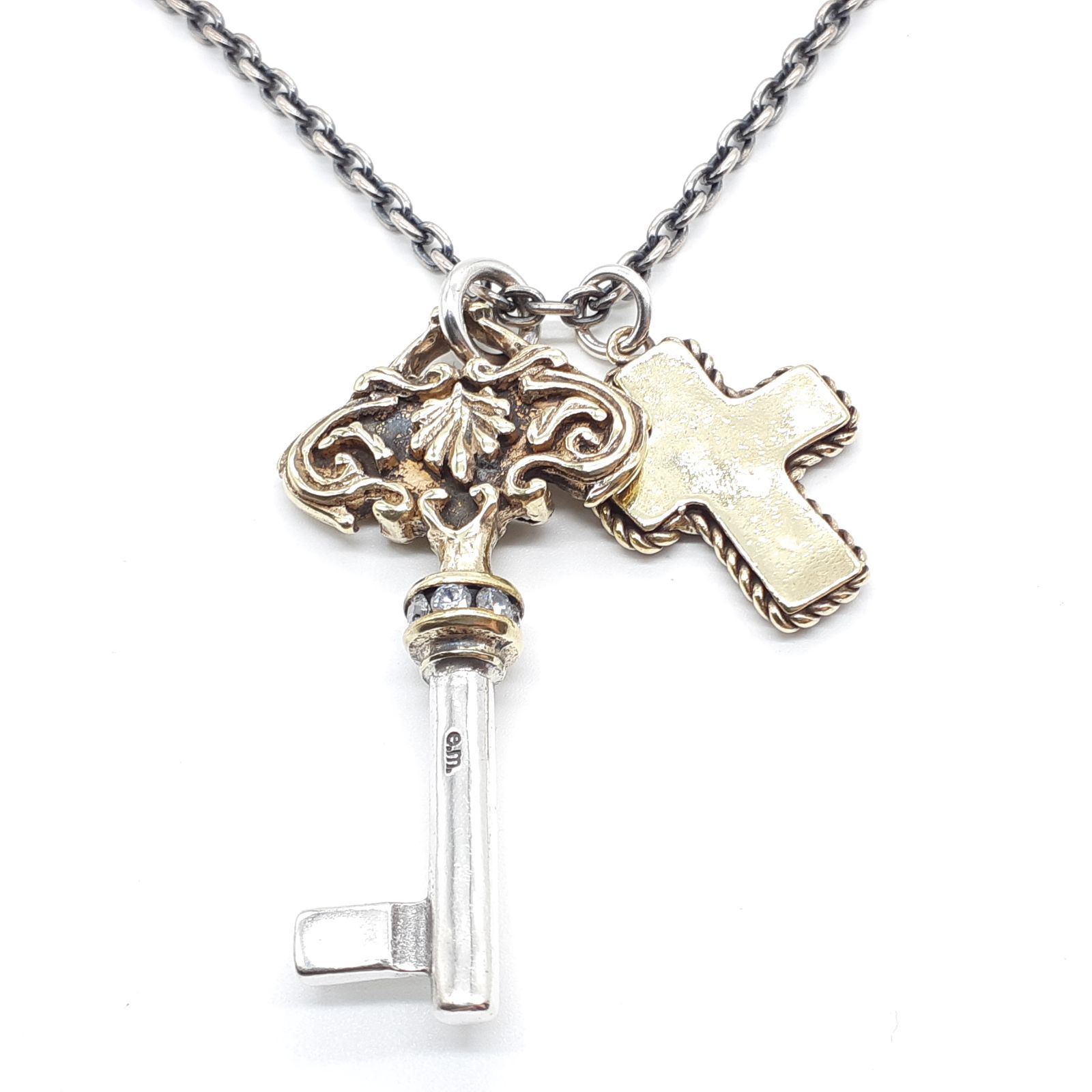 e.m. イーエム BRASS SILVER 925 2005年 クリスマス限定 ネックレス 