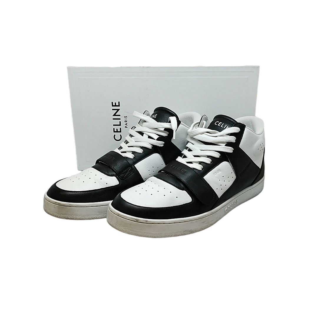 CELINE セリーヌ CT-02 ベルクロ レザー ミッド スニーカー RM0421 44 