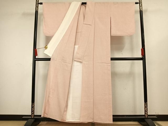 平和屋着物▽本塩沢　単衣　蚊絣　黒地　正絹　逸品　AAAW7645fy 平和屋着物▽本塩沢 単衣 蚊絣 黒地 正絹 逸品 AAAW7645fyの通販 by