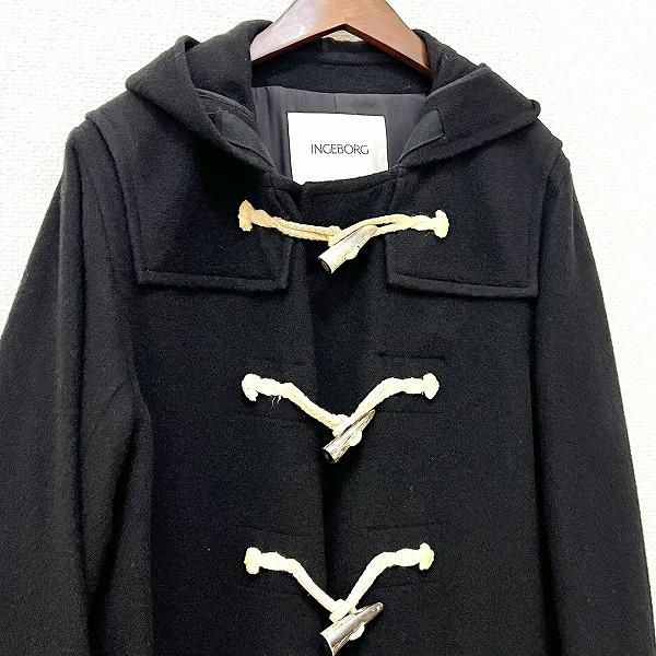 wnc インゲボルグ INGEBORG コート 黒 ダッフルコート フード ロング