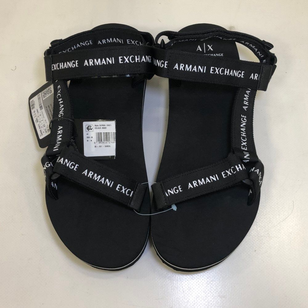 07w41375 ARMANI EXCHANGE 26.5cm スポーツサンダル ブラック
