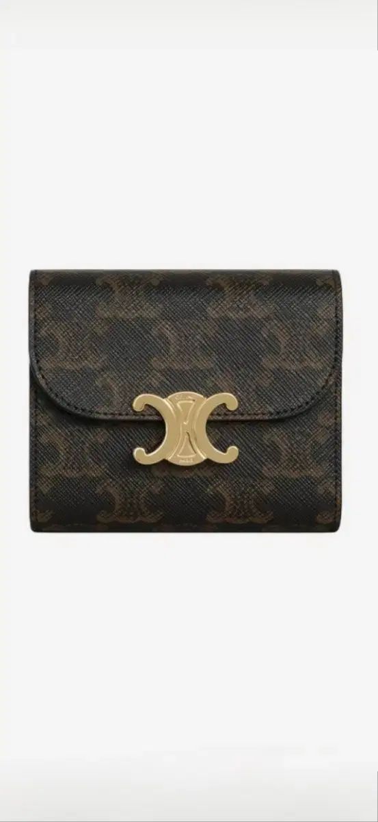 Celine セリーヌ スモール ウォレット トリオンフ キャンバス Tan