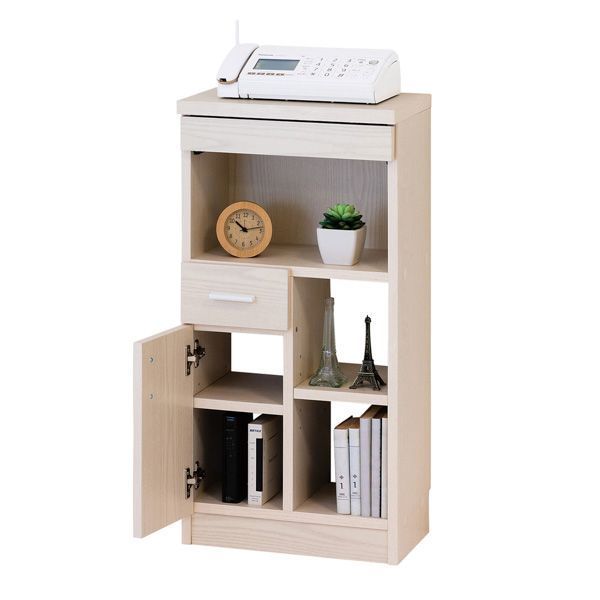 NEWルーター収納 約幅40cm 白木目 完成品 MARWIL-DEMENAGEMENTS_CH