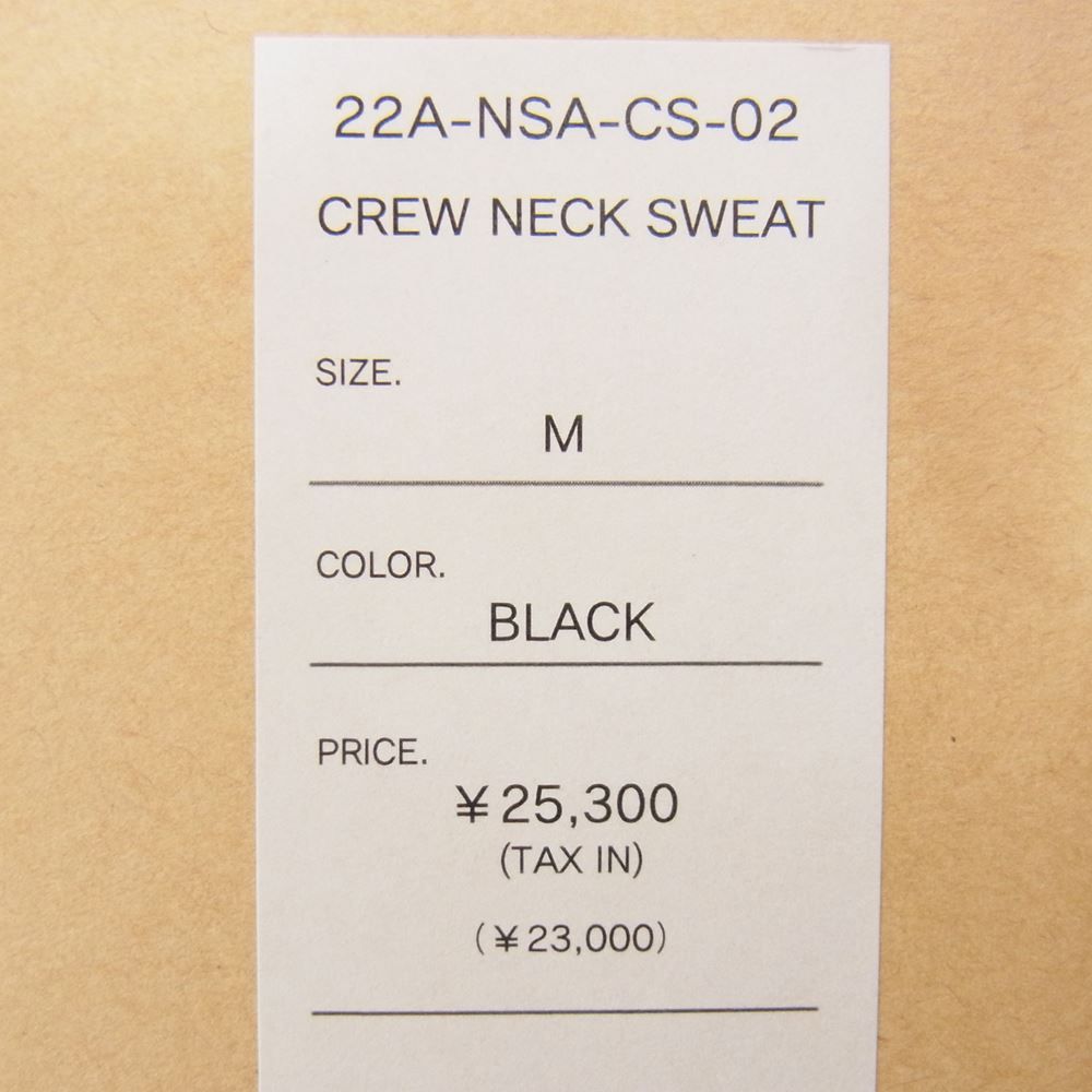 NAISSANCE ネサーンス 22A-NSA-CS-02 CREW NECK SWEAT クルーネック