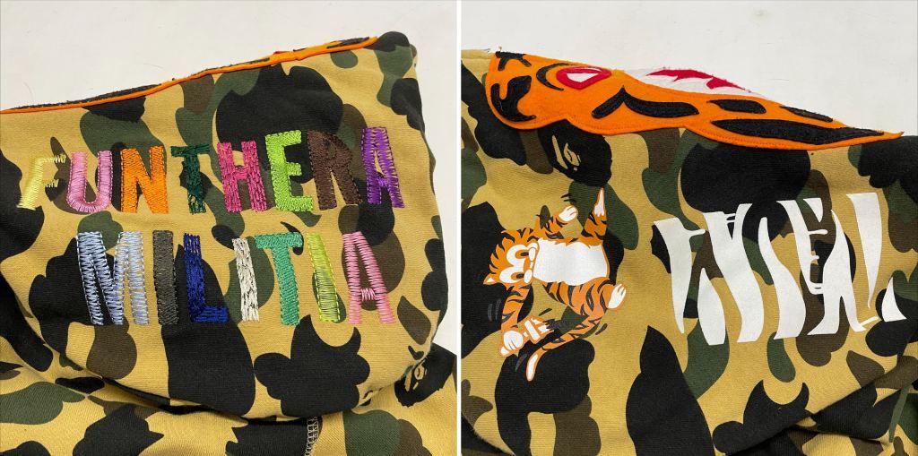 01w-5221 アベイシングエイプ A BATHING APE TIGER FULL ZIP HOODIE