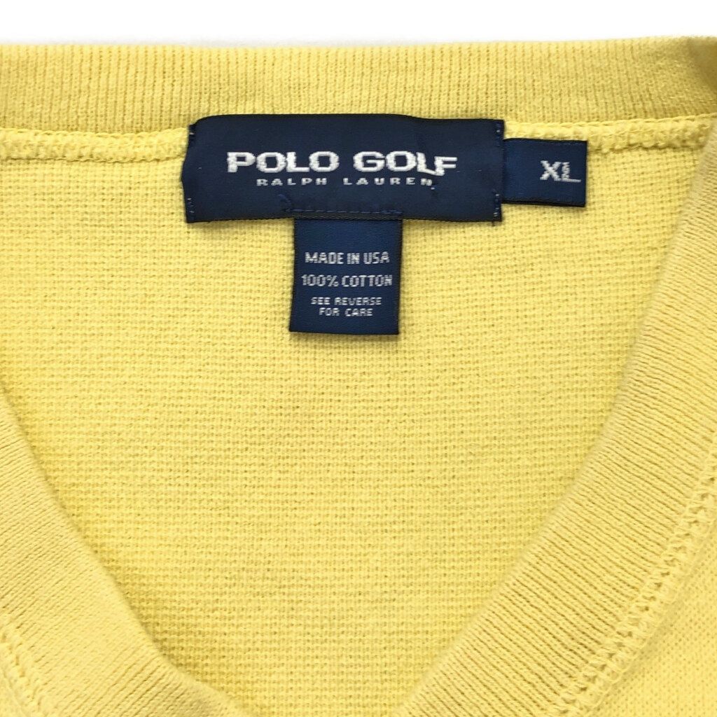未使用 ラルフローレン ポロ POLO GOLF イエローベスト 11号ぐらい POLO RALPH LAUREN - 90年代 Polo by Ralph Lauren ポロ ラルフ