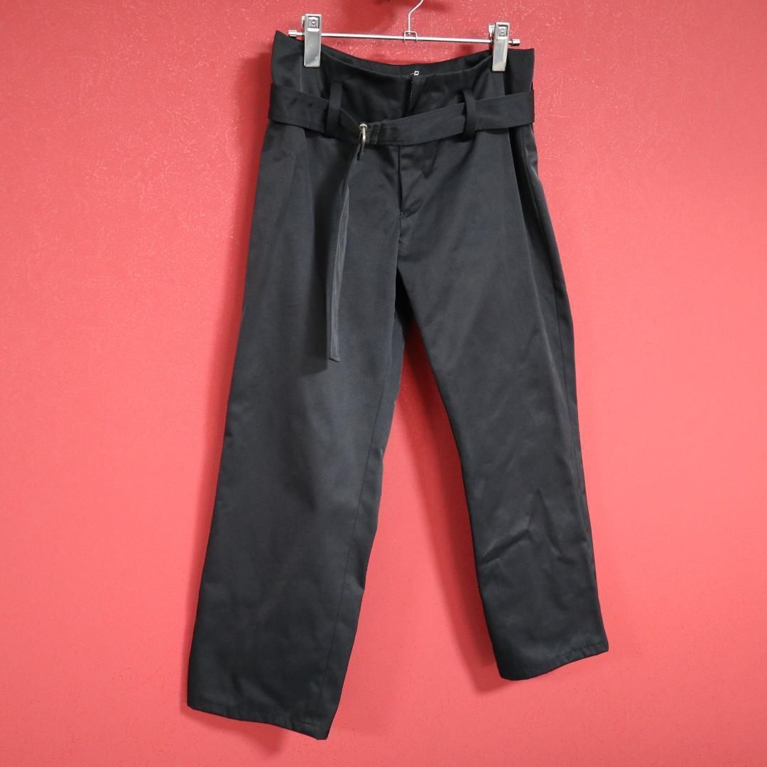 新品未使用】yohji yamamoto モード ベルト付き ナイロンパンツ 新品未使用】yohji yamamoto モード ベルト付き ナイロンパンツ